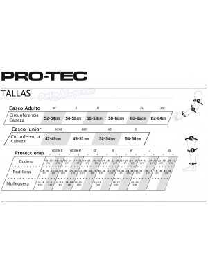 Casco Pro Tec Full Cut Sky Brown Negro Adulto