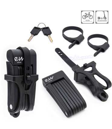Candado Ewheel Plegable De Acero Con Soporte Para Patinete Eléctrico y Bicicleta