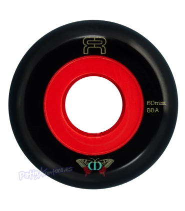Ruedas Agresivo FR Round Negro/Rojo 60mm 88A
