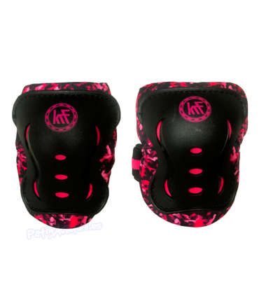 Protecciones Patines Pack 3 KRF Rosa/Camu Junior Rodillera