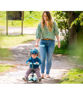 Patinete MINI 4en1 DELUXE LED Azul