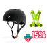 Pack Chaleco + Casco Talla M Patinete, Patines y Skate Ajustable CB01