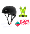 Pack Chaleco + Casco Talla M Patinete, Patines y Skate Ajustable CB01