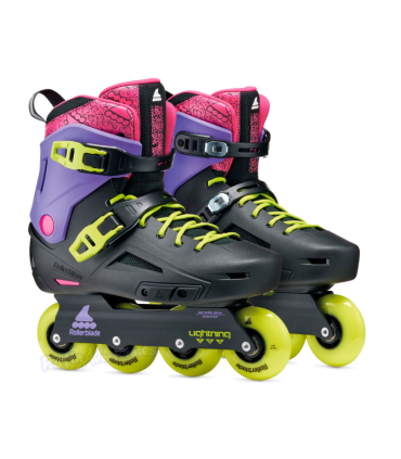 Patines Freeskate Lightning Trs Black/purple/pink
