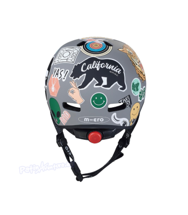 Casco Micro Sticker con luz