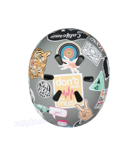 Casco Micro Sticker con luz