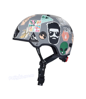 Casco Micro Sticker con luz