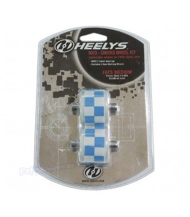 Ruedas Heelys Fats Check Blanca/Azul
