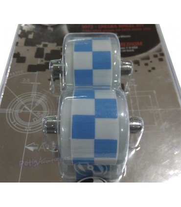 Ruedas Heelys Fats Check Blanca/Azul