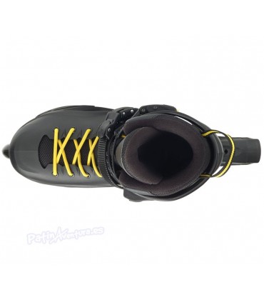 Patín Línea Freeskate Rollerblade RB 80 Negro/Amarillo Adulto