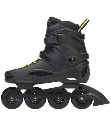 Patín Línea Freeskate Rollerblade RB 80 Negro/Amarillo Adulto