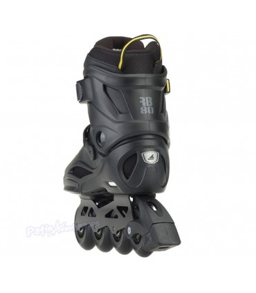 Patín Línea Freeskate Rollerblade RB 80 Negro/Amarillo Adulto