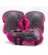 Protecciones Patines Pack 3 KRF Negro/Rosa Niñas