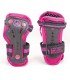 Protecciones Patines Pack 3 KRF Negro/Rosa Niñas
