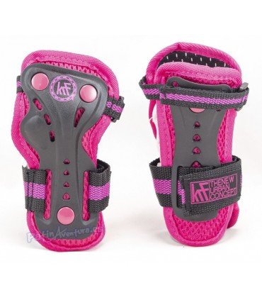 Protecciones Patines Pack 3 KRF Negro/Rosa Niñas
