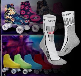 4 pares de calcetines de patinaje artístico, medias altas, calcetines de  patinaje sobre hielo, calcetines de nailon para patinaje sobre hielo, danza